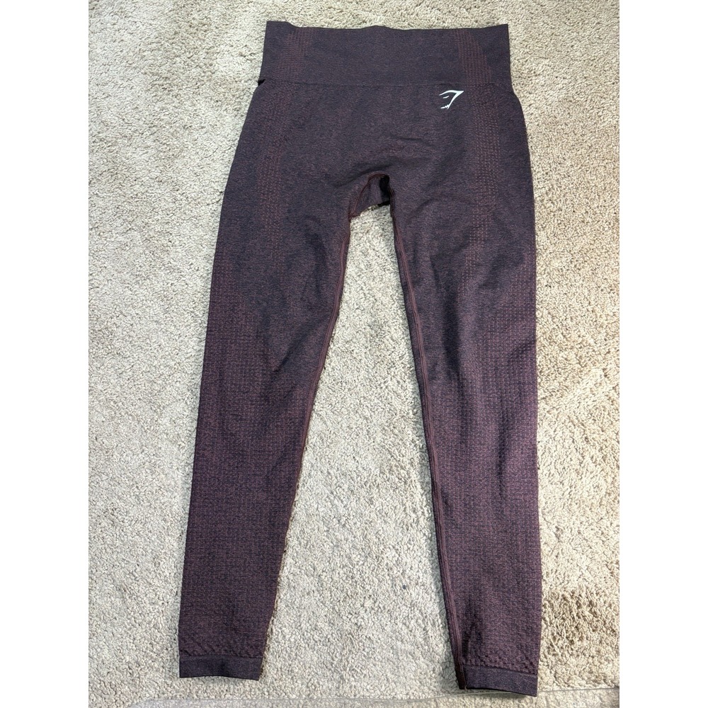 Gymshark Vital Seamless Leggings Women Large Marl/Brown Compression Activewear